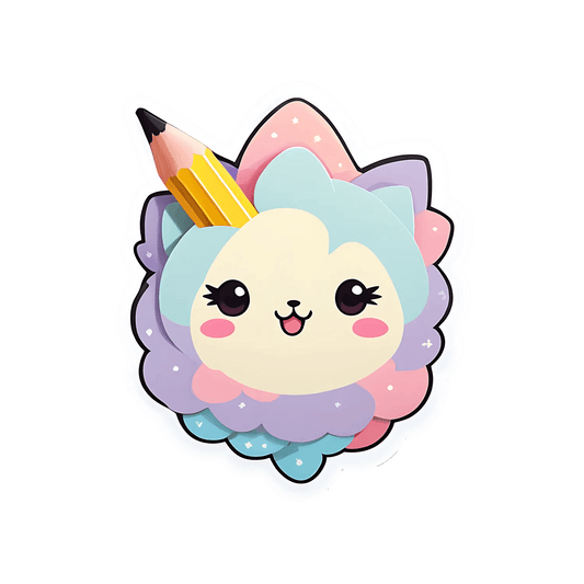 Cute Kawaii Pencil - Sticker - Heat Press Transfer