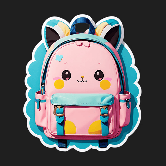 Cute Kitten Backpack - Sticker - Heat Press Transfer