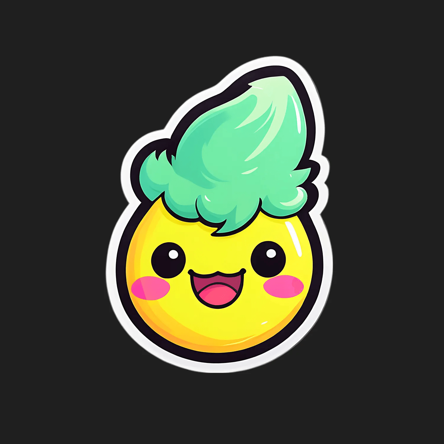 Cute Lemon Sticker - Vibrant and Adorable - Heat Press Transfer