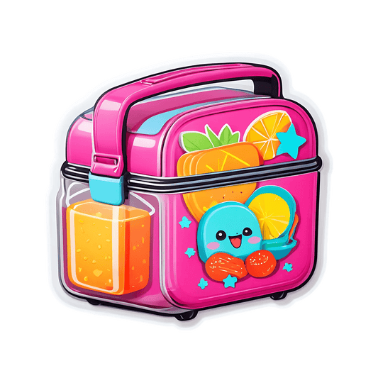 Cute Lunchbox Sticker - Colorful and Fun - Heat Press Transfer