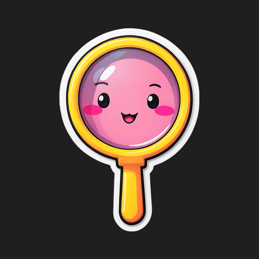 Cute Magnifying Glass - Sticker - Heat Press Transfer