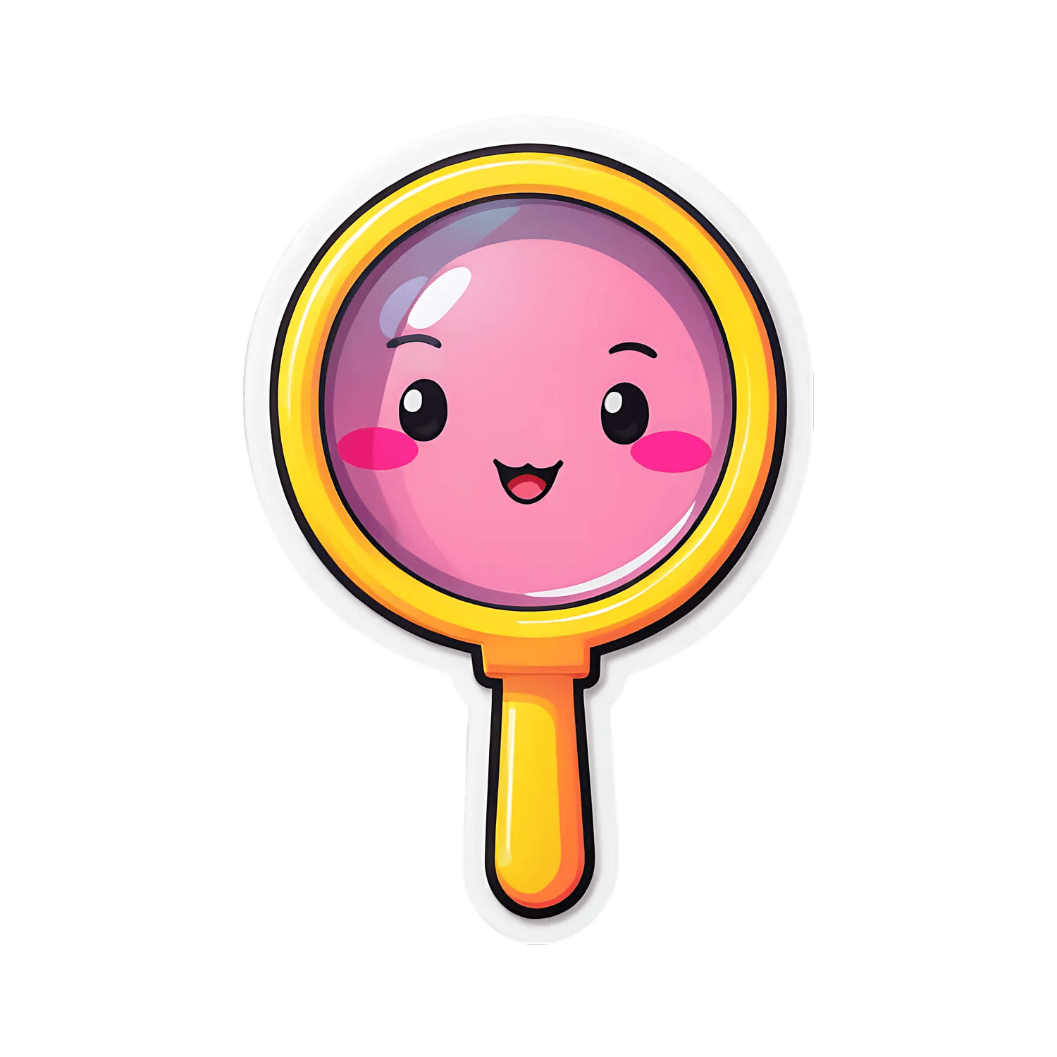 Cute Magnifying Glass - Sticker - Heat Press Transfer