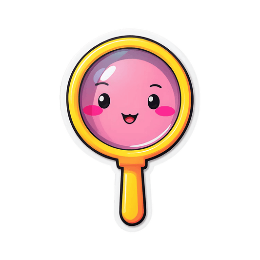 Cute Magnifying Glass - Sticker - Heat Press Transfer