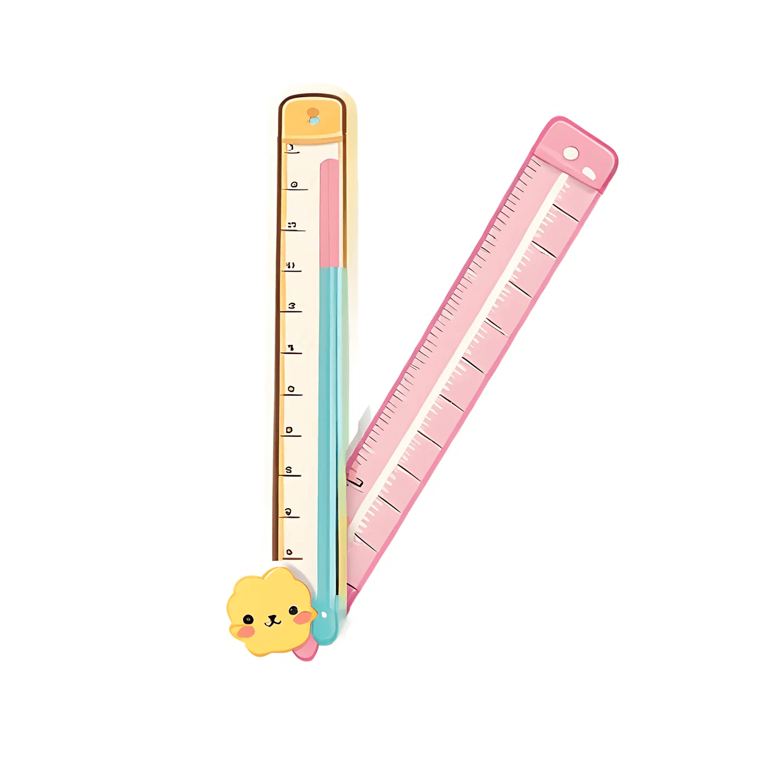 Cute Rulers Sticker - Adorable Measuring Tools - Heat Press Transfer