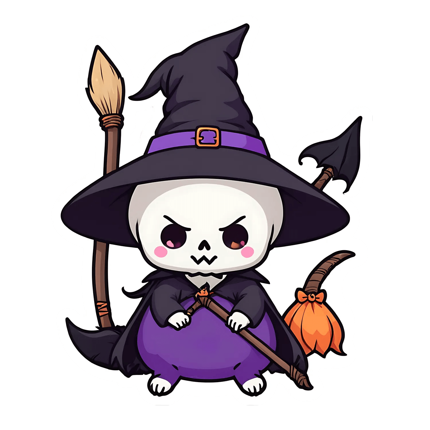 Cute Witch - Halloween Sticker - Heat Press Transfer