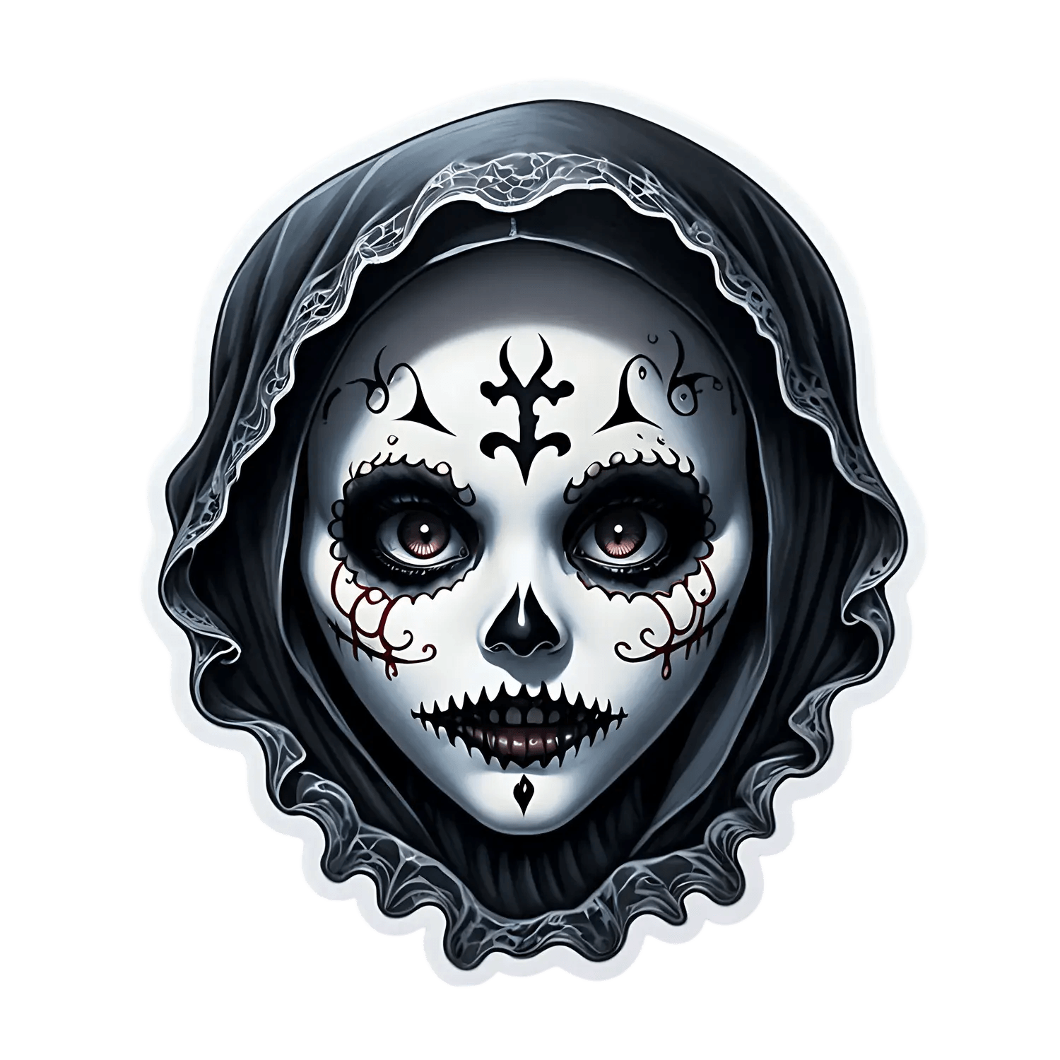 Day of the Dead - UV Artistic Sticker - Heat Press Transfer