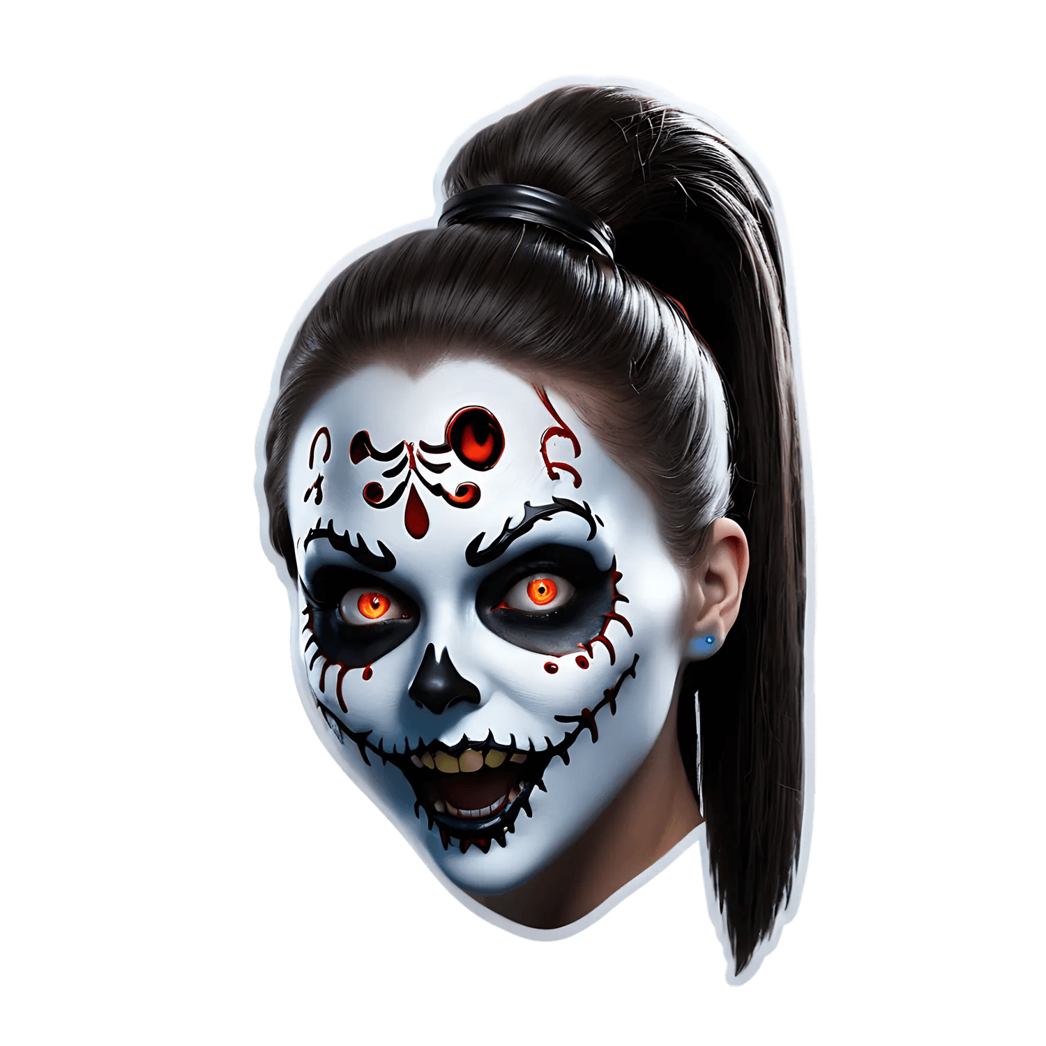 Day of the Dead Sticker - Sugar Skull Theme - Heat Press Transfer