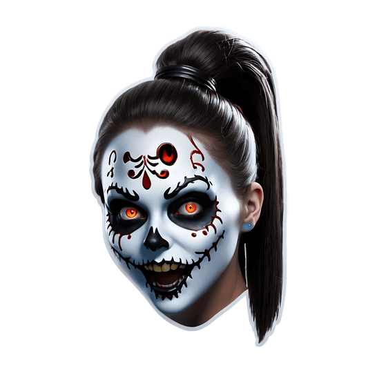 Day of the Dead Sticker - Sugar Skull Theme - Heat Press Transfer