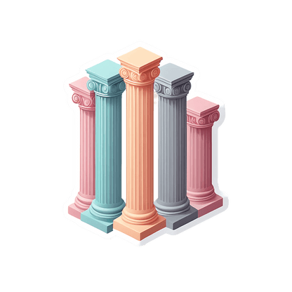 Decorative Columns Sticker - Elegant UV DTF - Heat Press Transfer