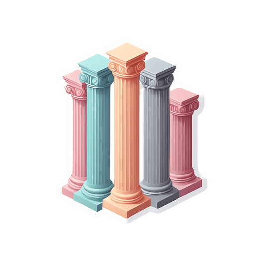 Decorative Columns Sticker - Elegant UV DTF - Heat Press Transfer