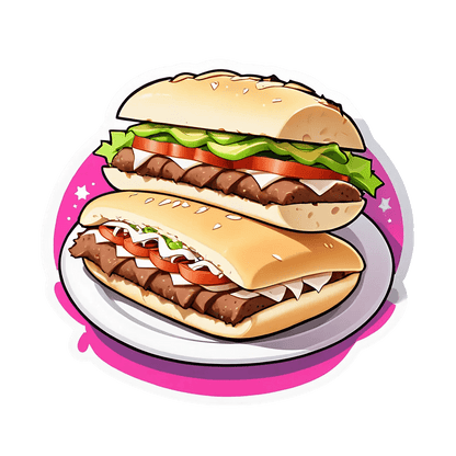 Delicious Burger - Sticker - Heat Press Transfer