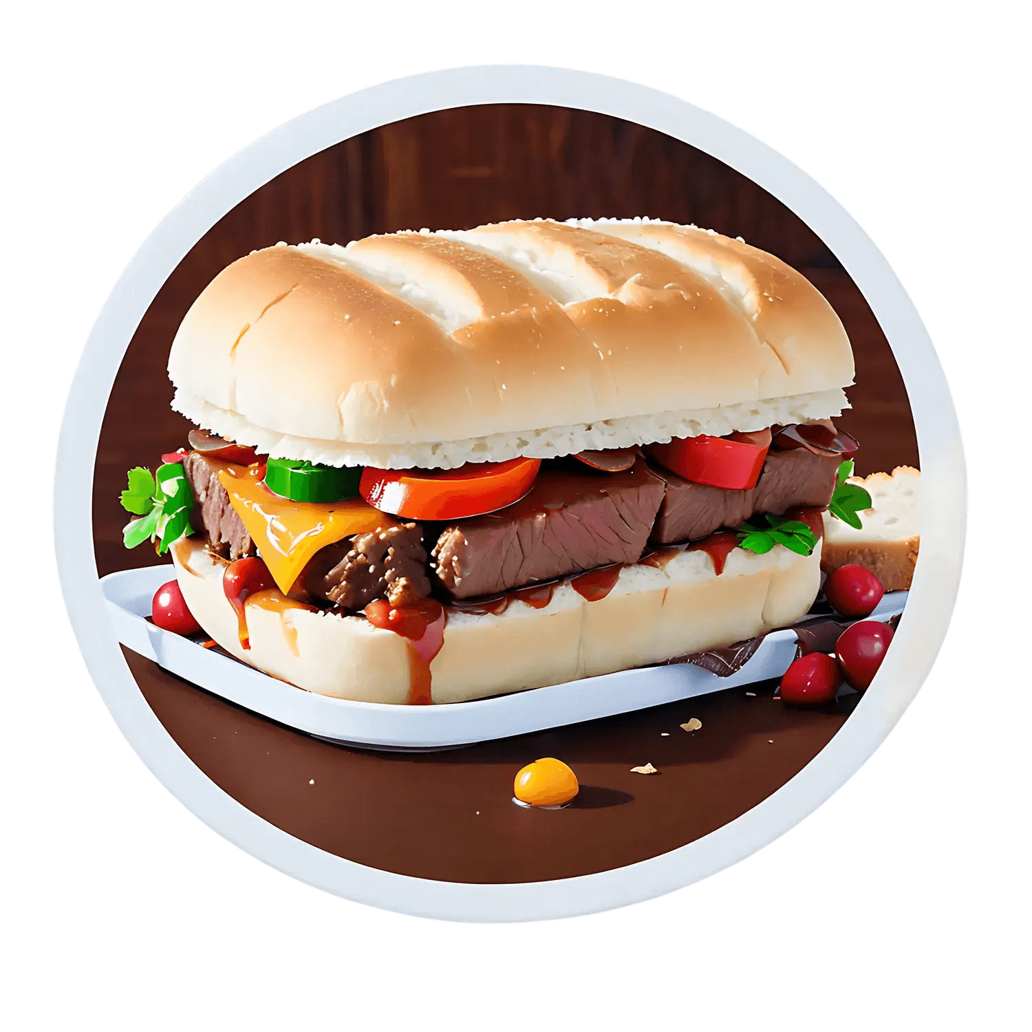 Delicious Burger - Sticker - Heat Press Transfer