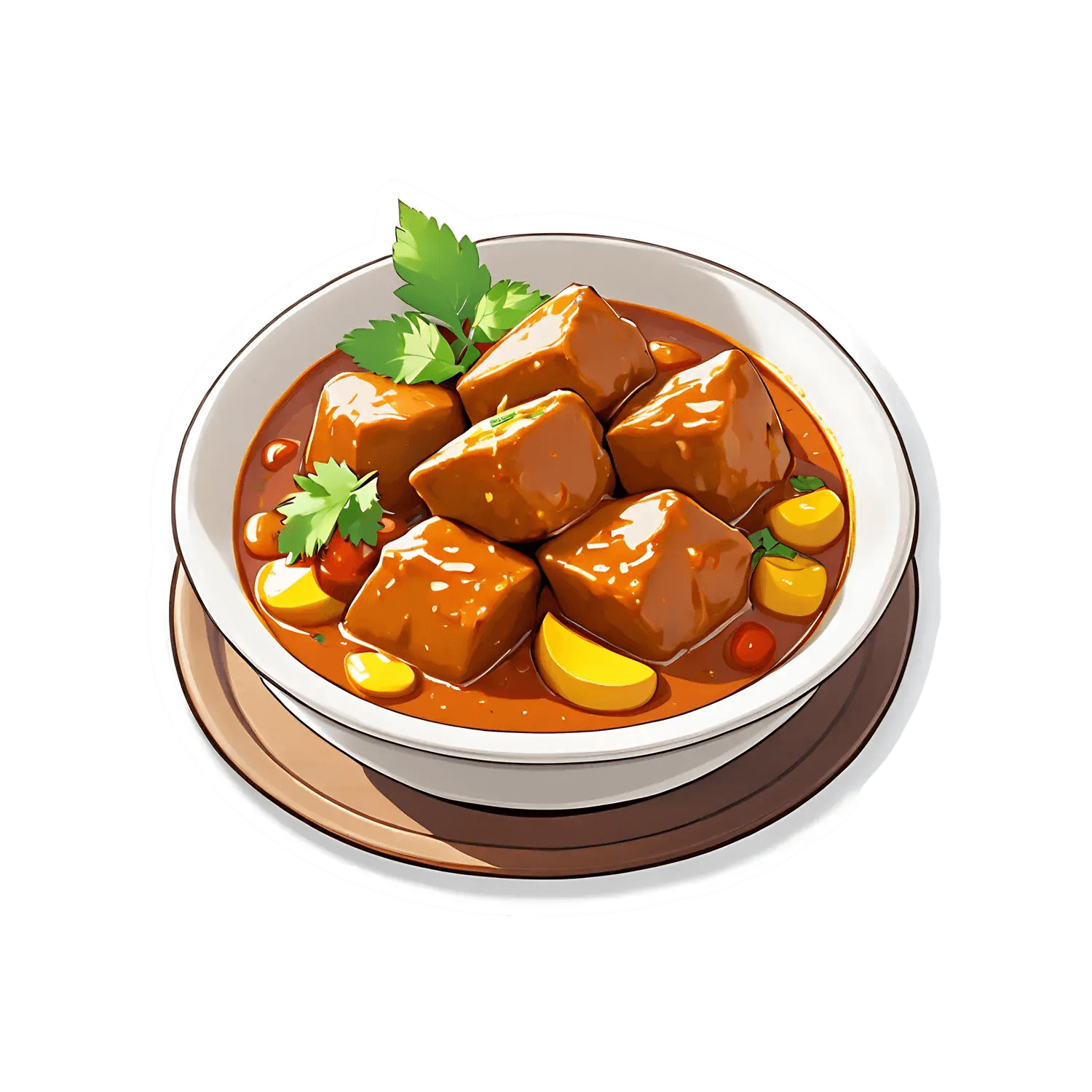 Delicious Curry Sticker - UV Print - Heat Press Transfer