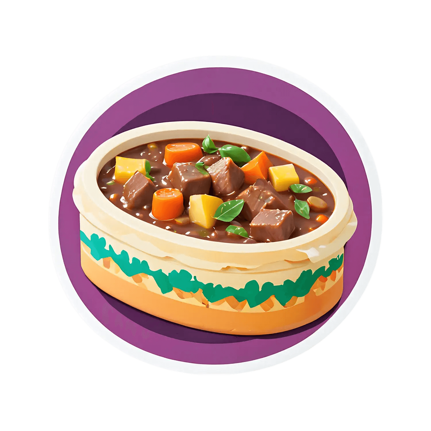 Delicious Stew Bowl - Sticker - Heat Press Transfer