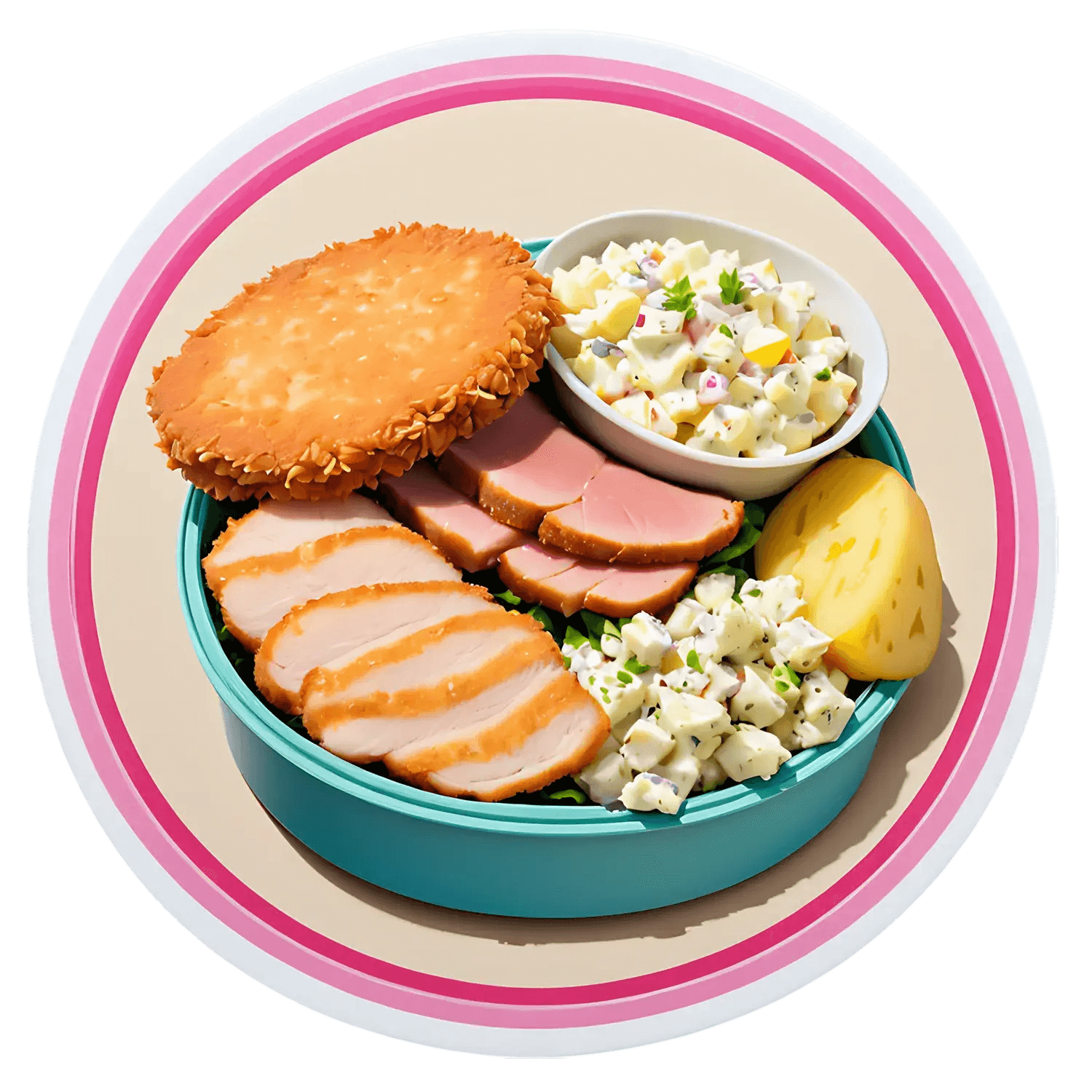 Deluxe Meal Plate - Sticker - Heat Press Transfer