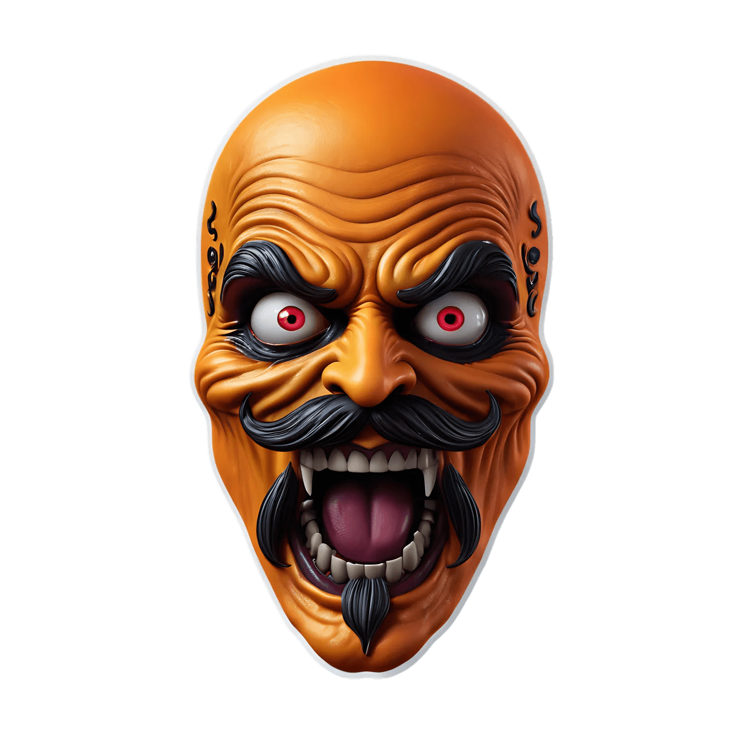 Demon Mask Sticker - UV DTF Decal - Heat Press Transfer