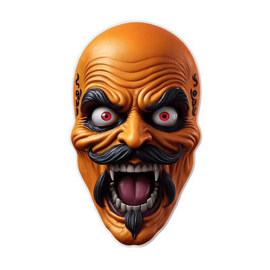 Demon Mask Sticker - UV DTF Decal - Heat Press Transfer