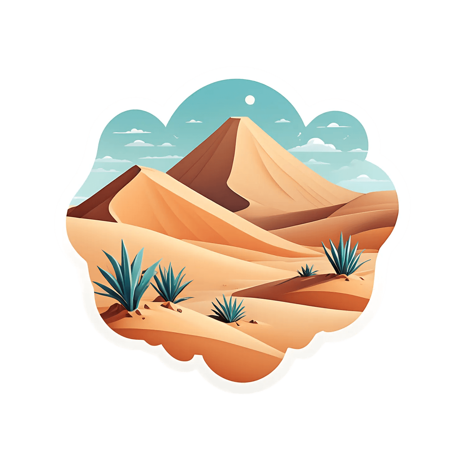 Desert Landscape Sticker - UV DTF - Heat Press Transfer