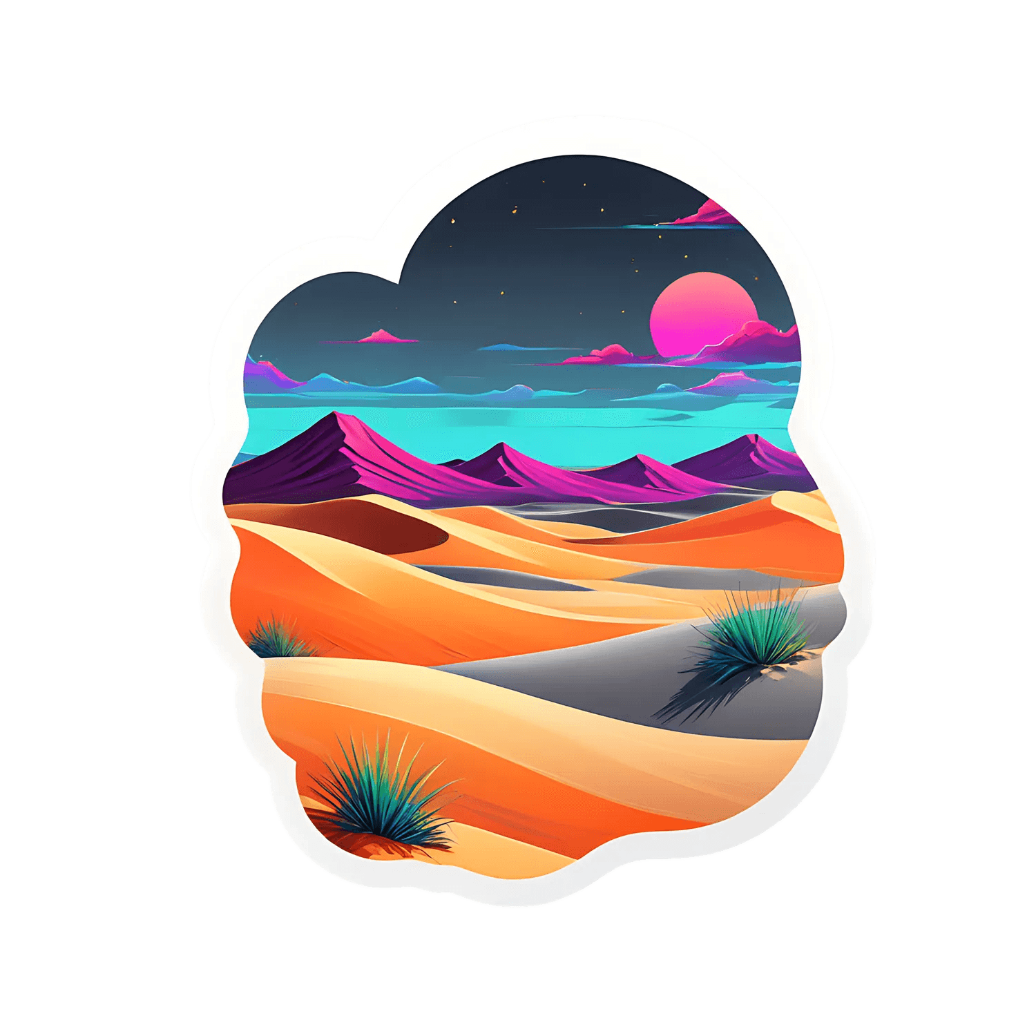 Desert Sunset Glow - Sticker - Heat Press Transfer