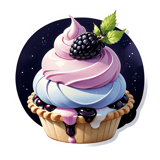 Dessert Delight - Berry Cupcake Sticker - Heat Press Transfer