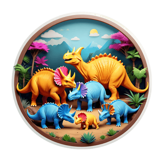 Dinosaur Adventure - Colorful Sticker - Heat Press Transfer
