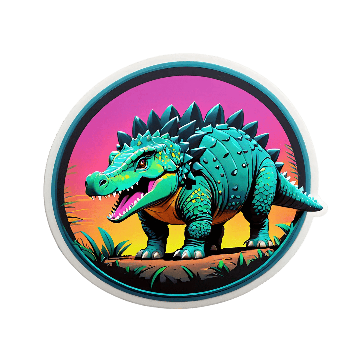 Dinosaur Adventure - Colorful Sticker - Heat Press Transfer
