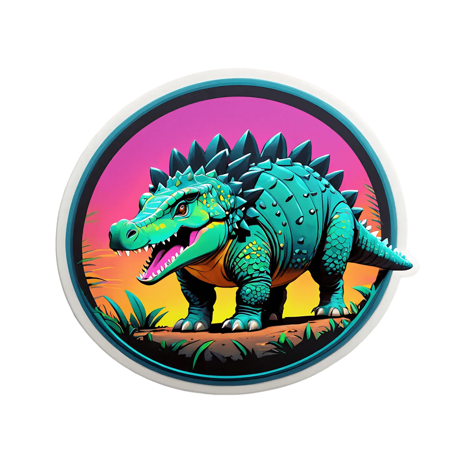 Dinosaur Adventure - Colorful Sticker - Heat Press Transfer