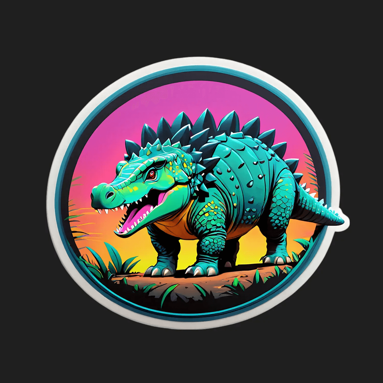 Dinosaur Adventure - Colorful Sticker - Heat Press Transfer