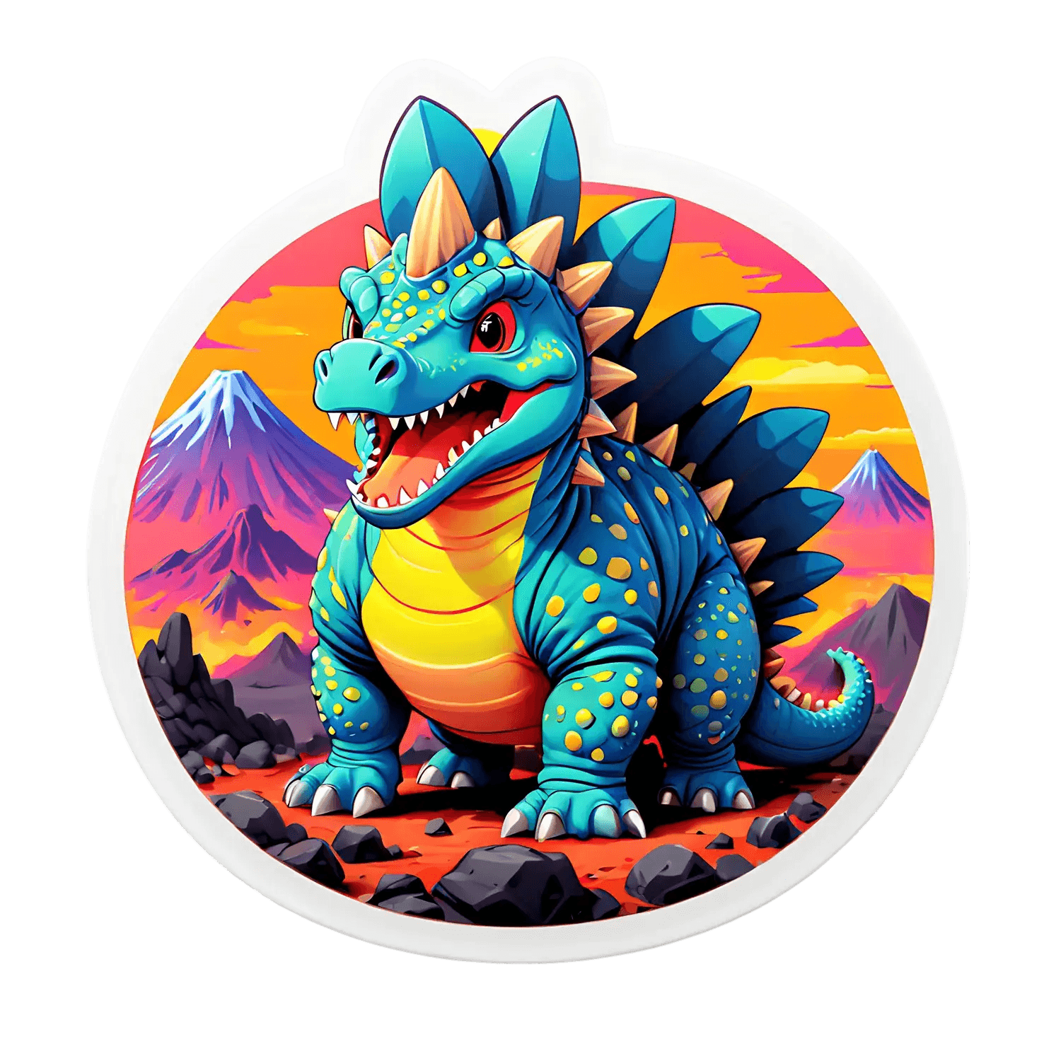 Dinosaur Adventure - Colorful UV Sticker - Heat Press Transfer