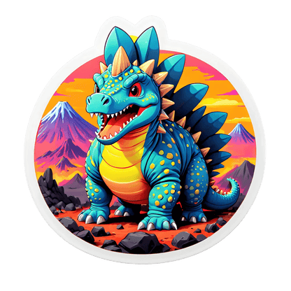 Dinosaur Adventure - Colorful UV Sticker - Heat Press Transfer