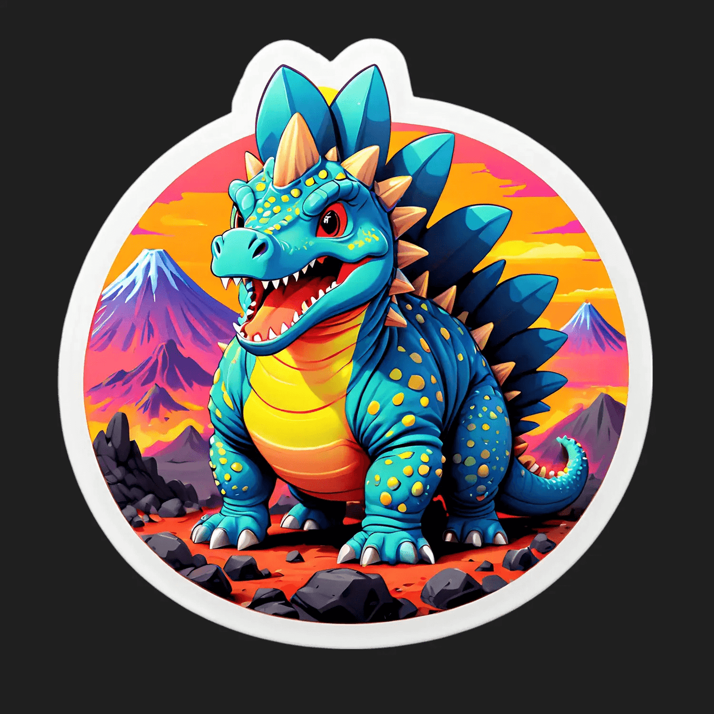 Dinosaur Adventure - Colorful UV Sticker - Heat Press Transfer