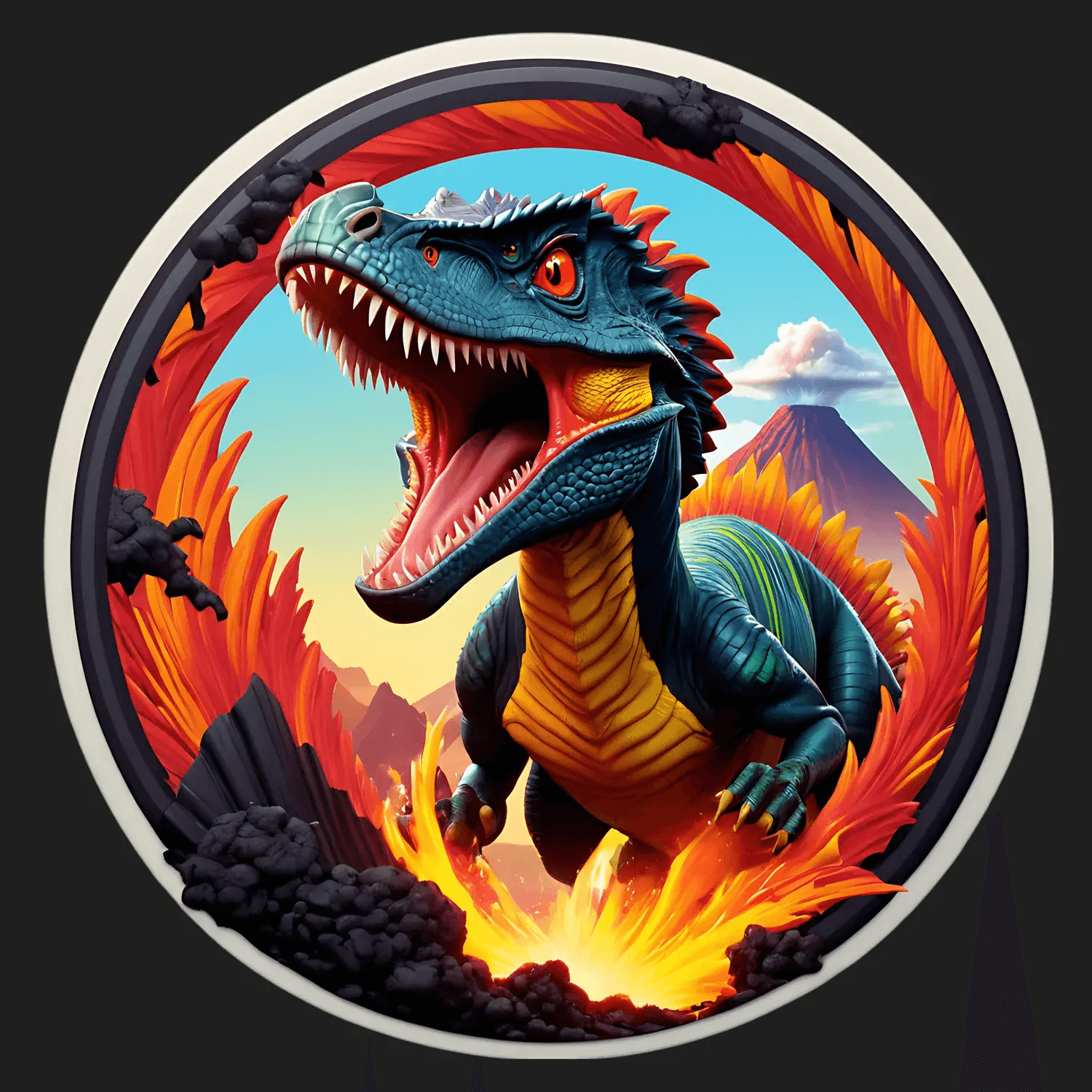 Dinosaur Adventure - UV DTF Sticker - Heat Press Transfer