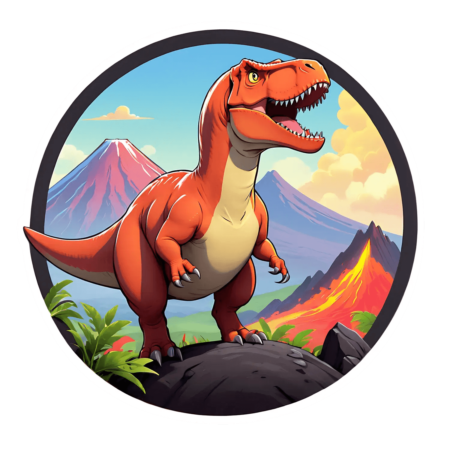 Dinosaur Adventure - UV DTF Sticker - Heat Press Transfer