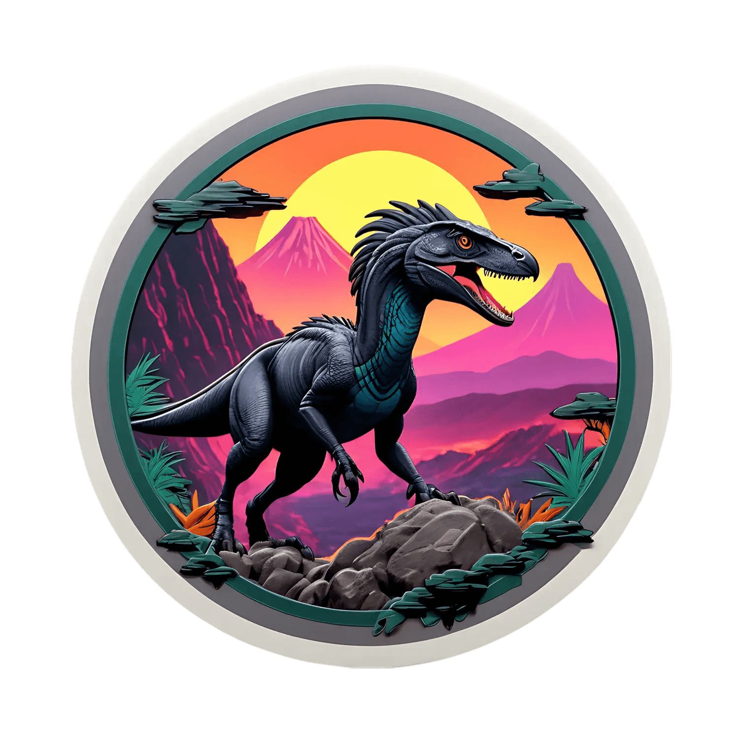 Dinosaur Adventure - UV Sticker - Heat Press Transfer