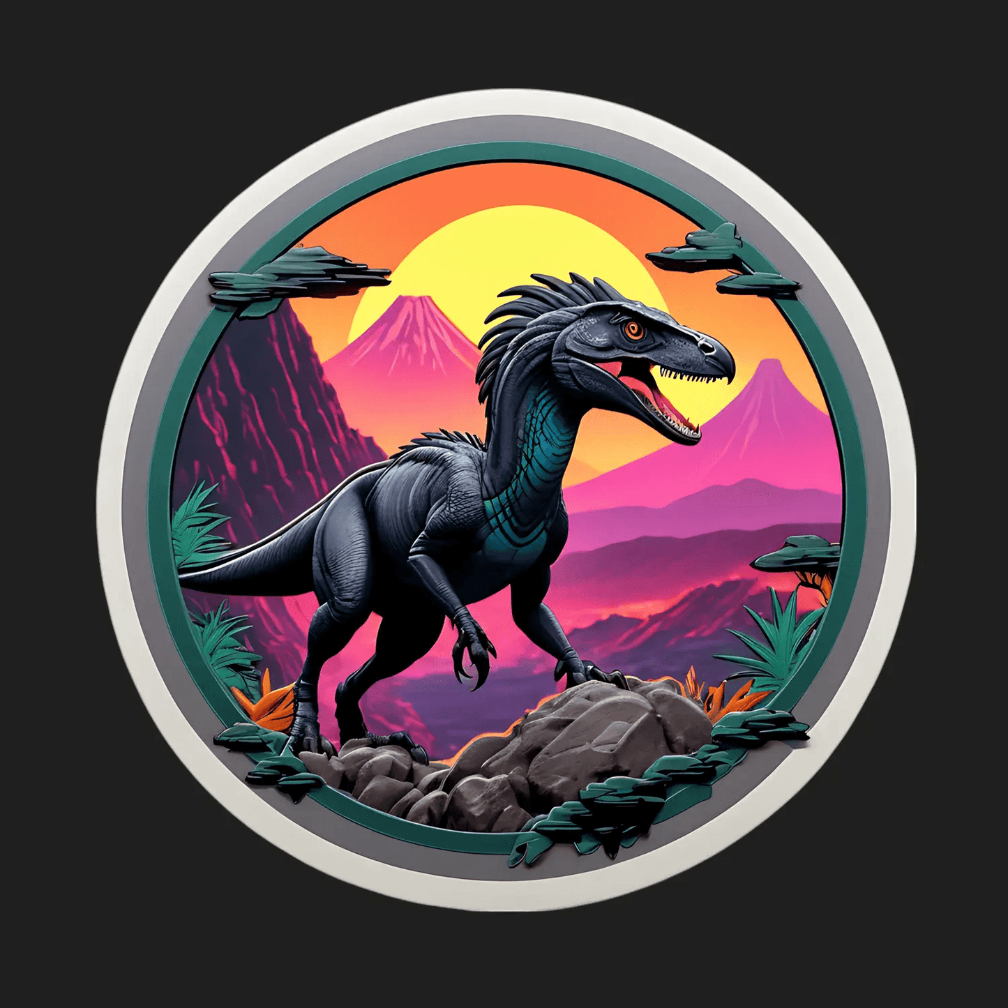 Dinosaur Adventure - UV Sticker - Heat Press Transfer