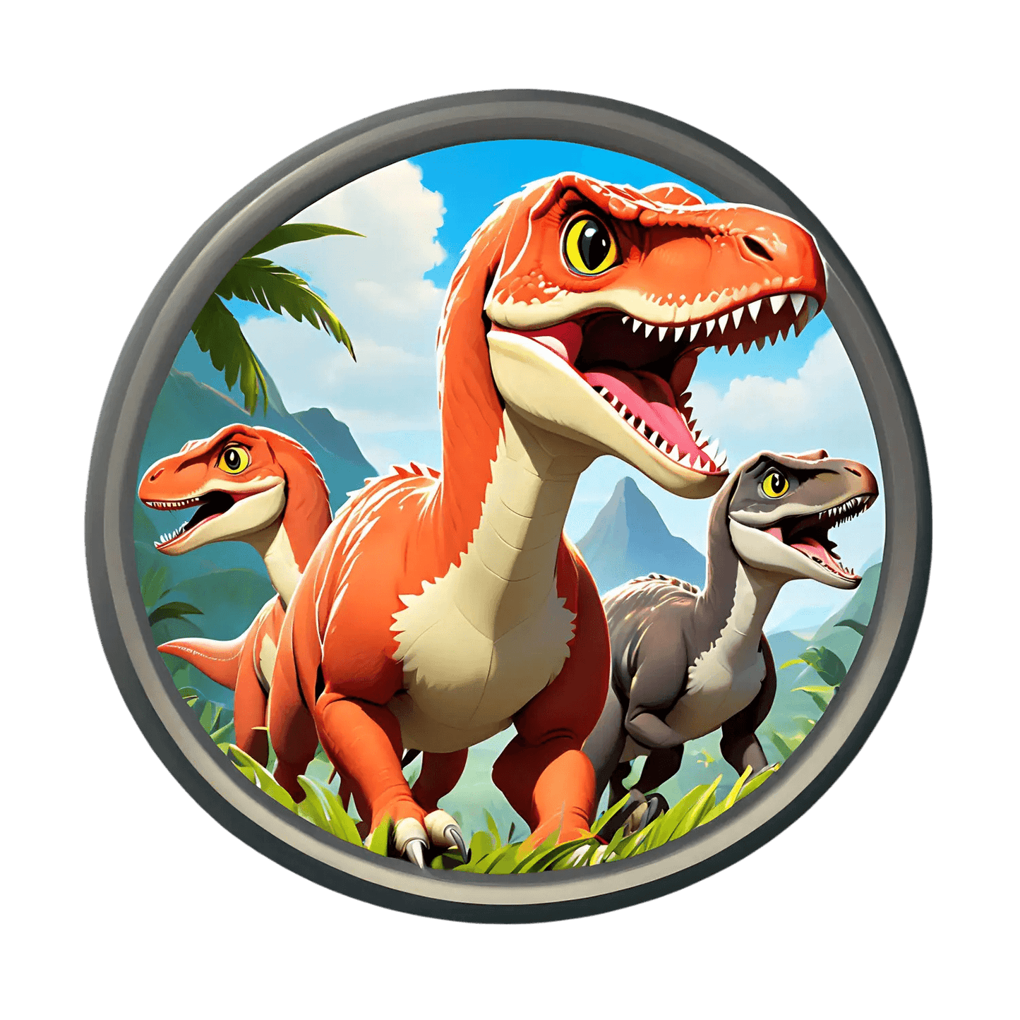 Dinosaur Adventures - UV DTF Sticker - Heat Press Transfer