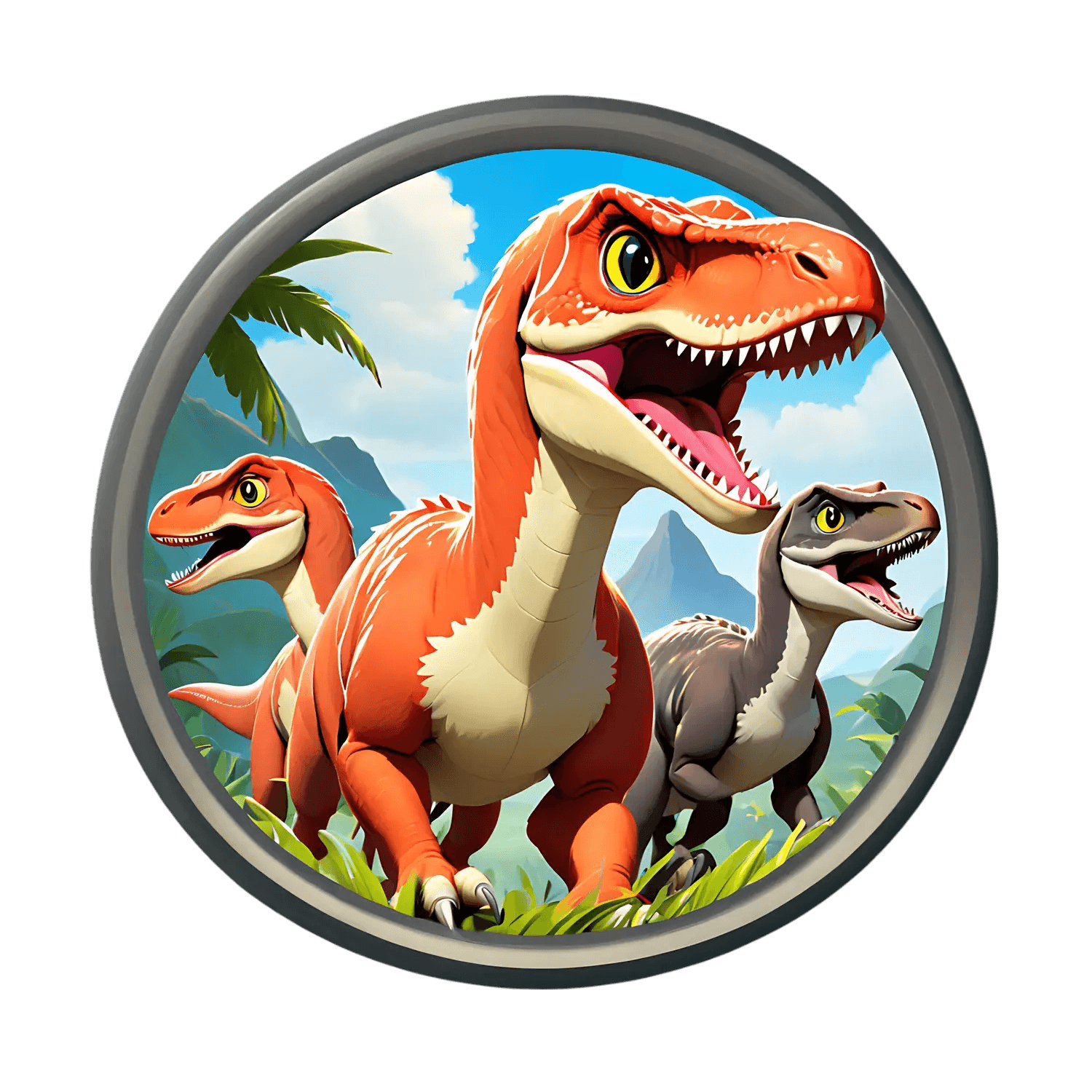 Dinosaur Adventures - UV DTF Sticker - Heat Press Transfer