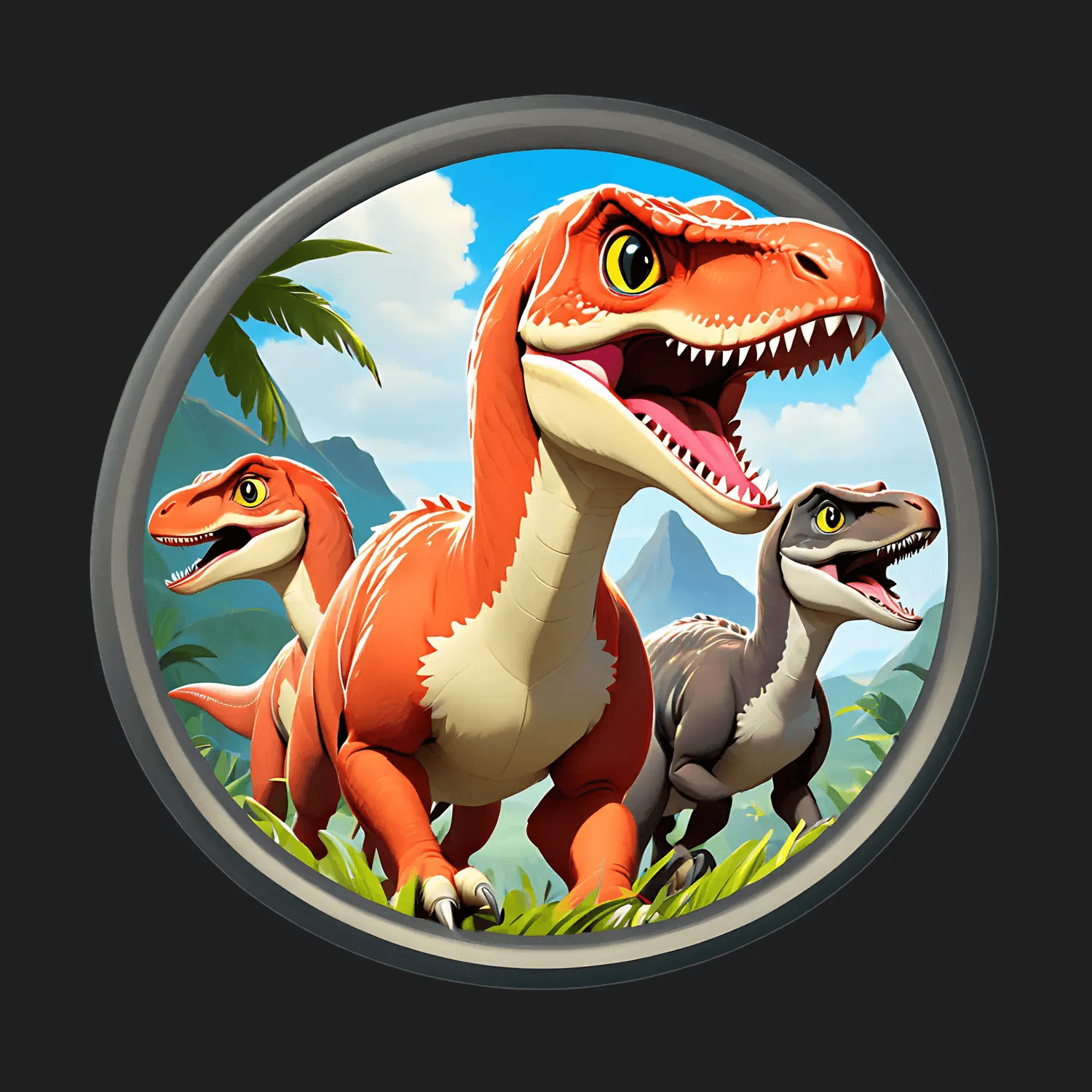 Dinosaur Adventures - UV DTF Sticker - Heat Press Transfer