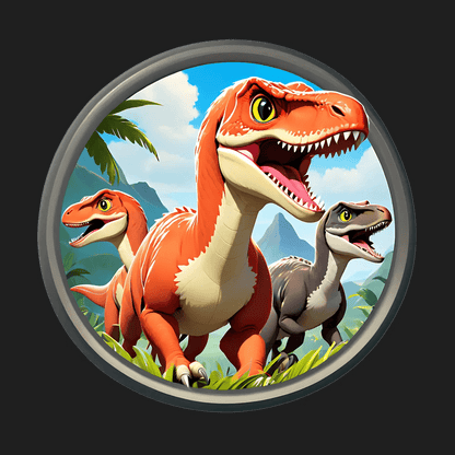 Dinosaur Adventures - UV DTF Sticker - Heat Press Transfer