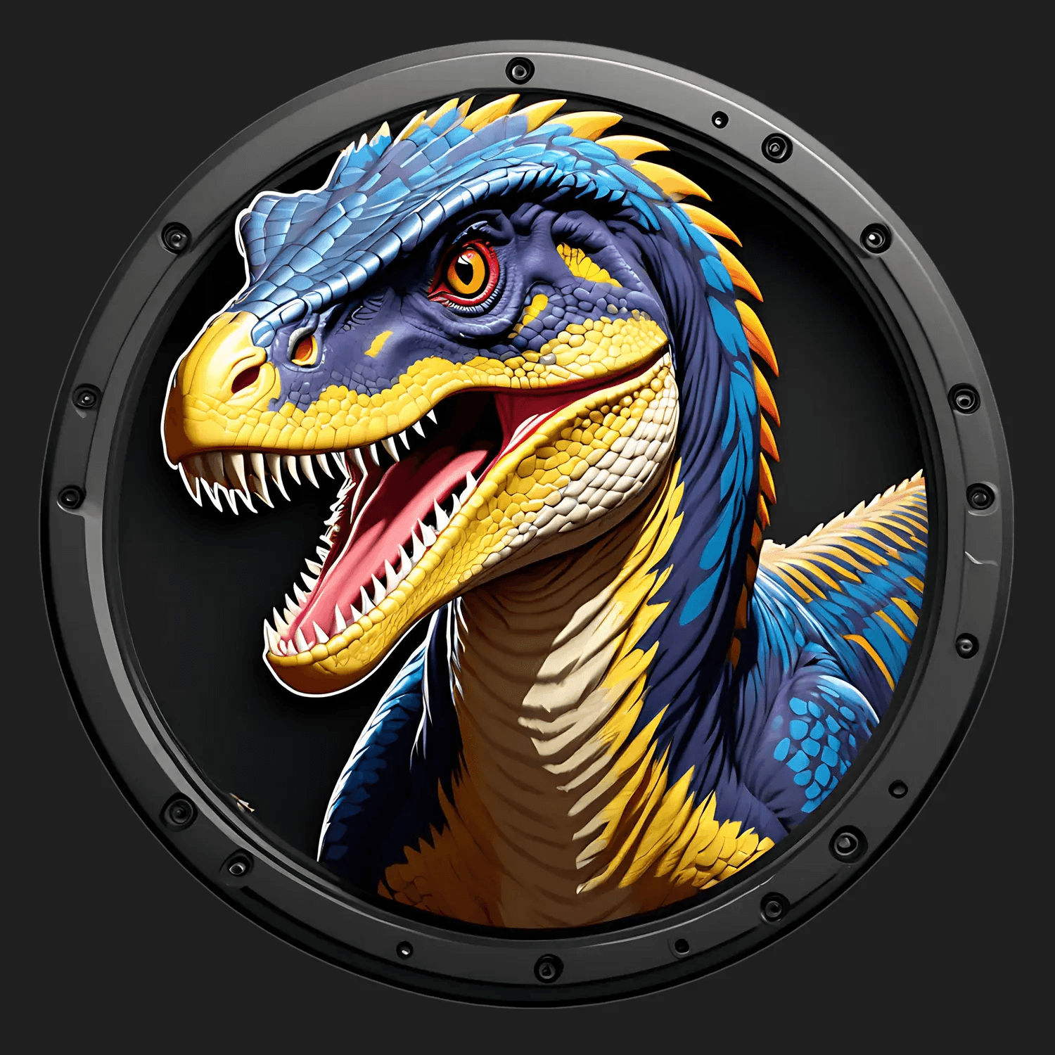 Dinosaur Art - High-Quality Sticker - Heat Press Transfer