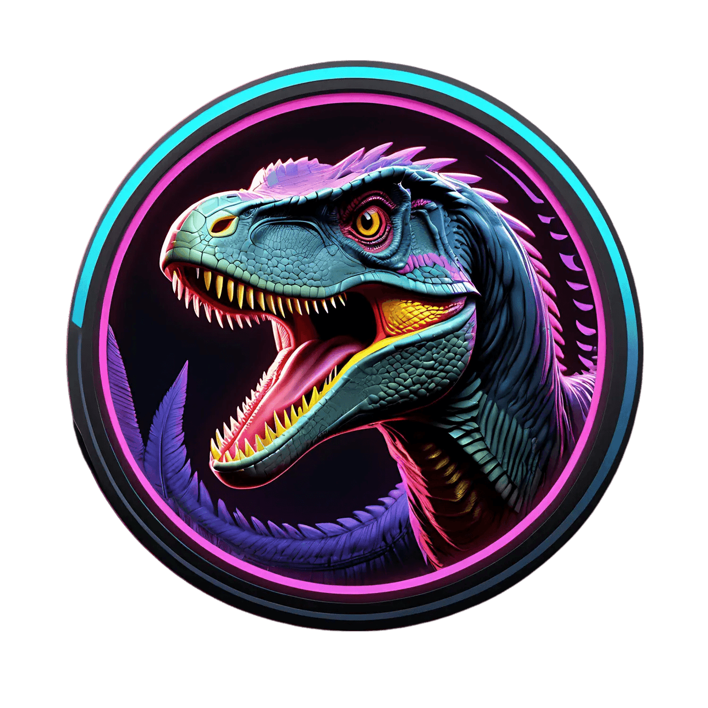 Dinosaur Art - Vibrant UV Sticker - Heat Press Transfer