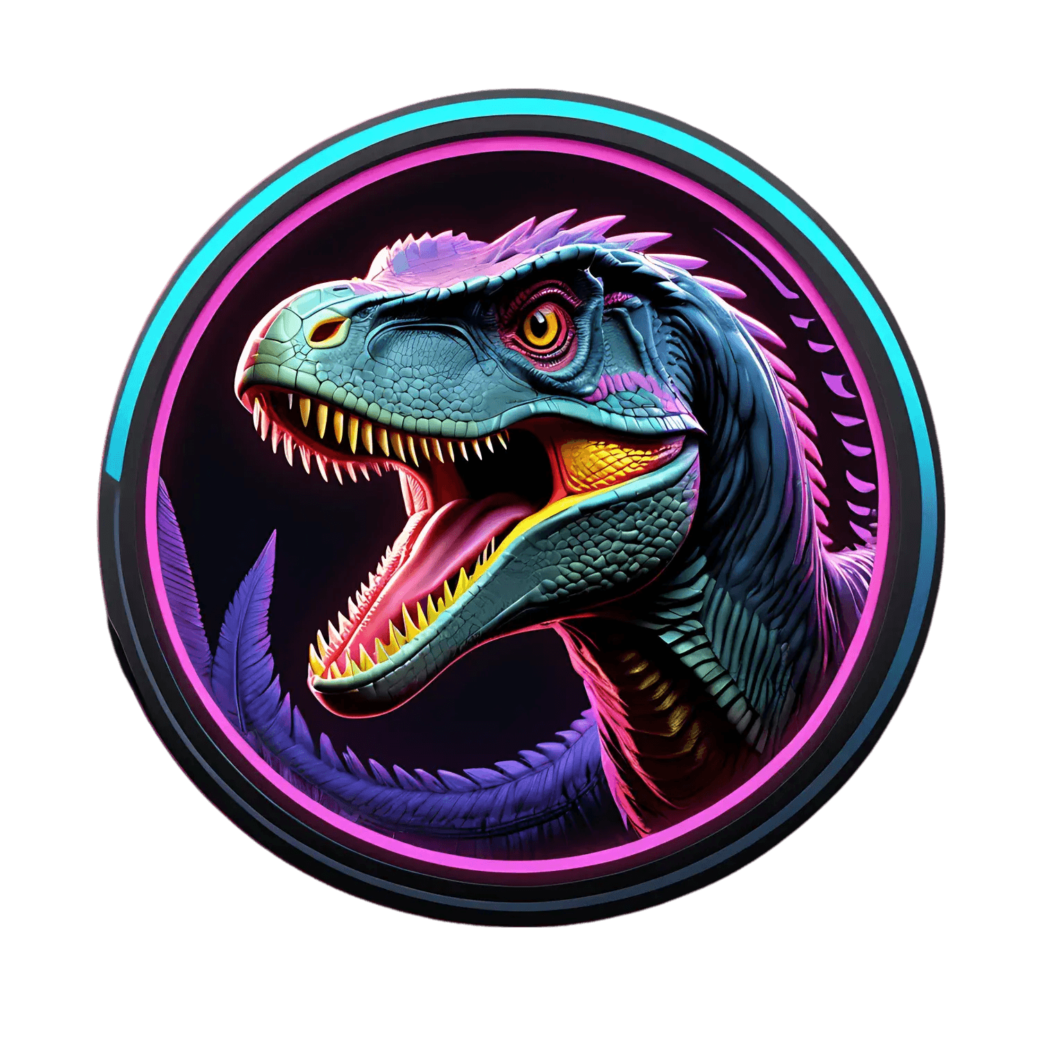 Dinosaur Art - Vibrant UV Sticker - Heat Press Transfer