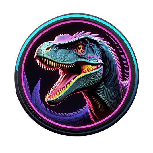 Dinosaur Art - Vibrant UV Sticker - Heat Press Transfer