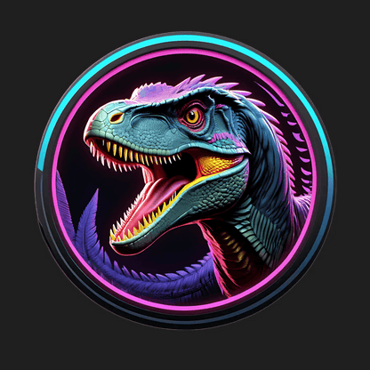 Dinosaur Art - Vibrant UV Sticker - Heat Press Transfer