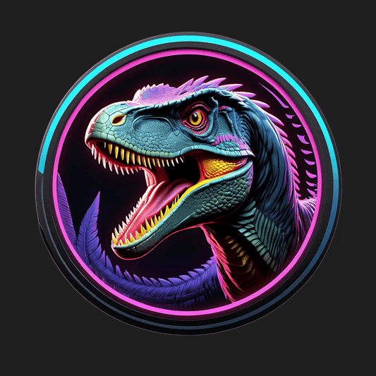 Dinosaur Art - Vibrant UV Sticker - Heat Press Transfer