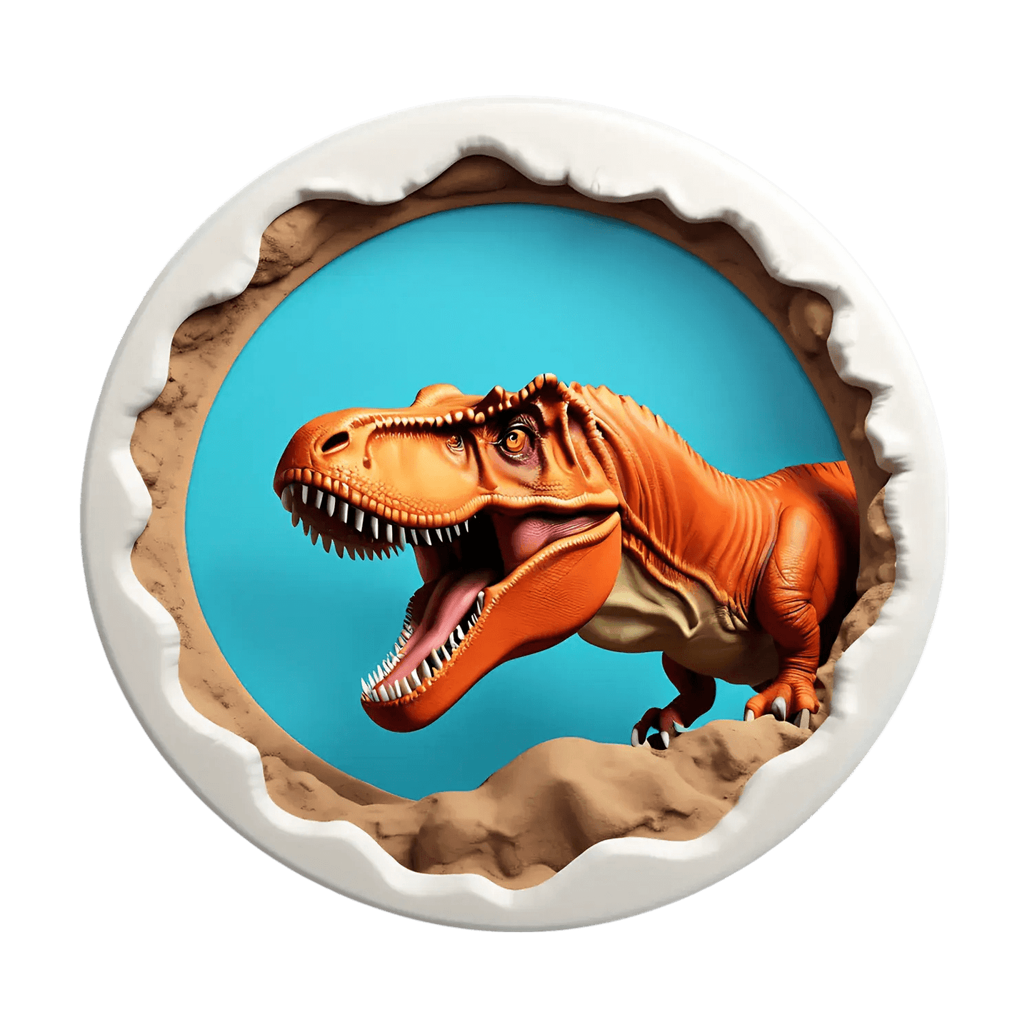 Dinosaur Breakout - Wall Sticker - Heat Press Transfer