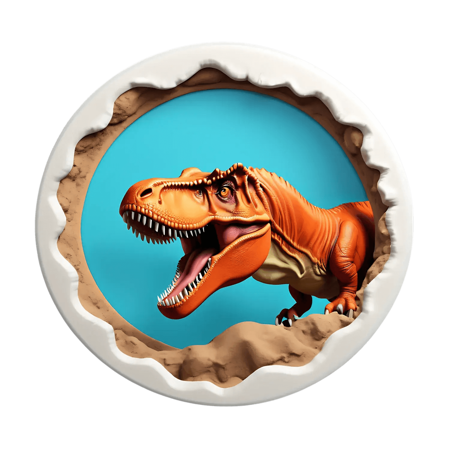 Dinosaur Breakout - Wall Sticker - Heat Press Transfer