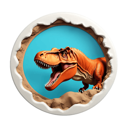 Dinosaur Breakout - Wall Sticker - Heat Press Transfer