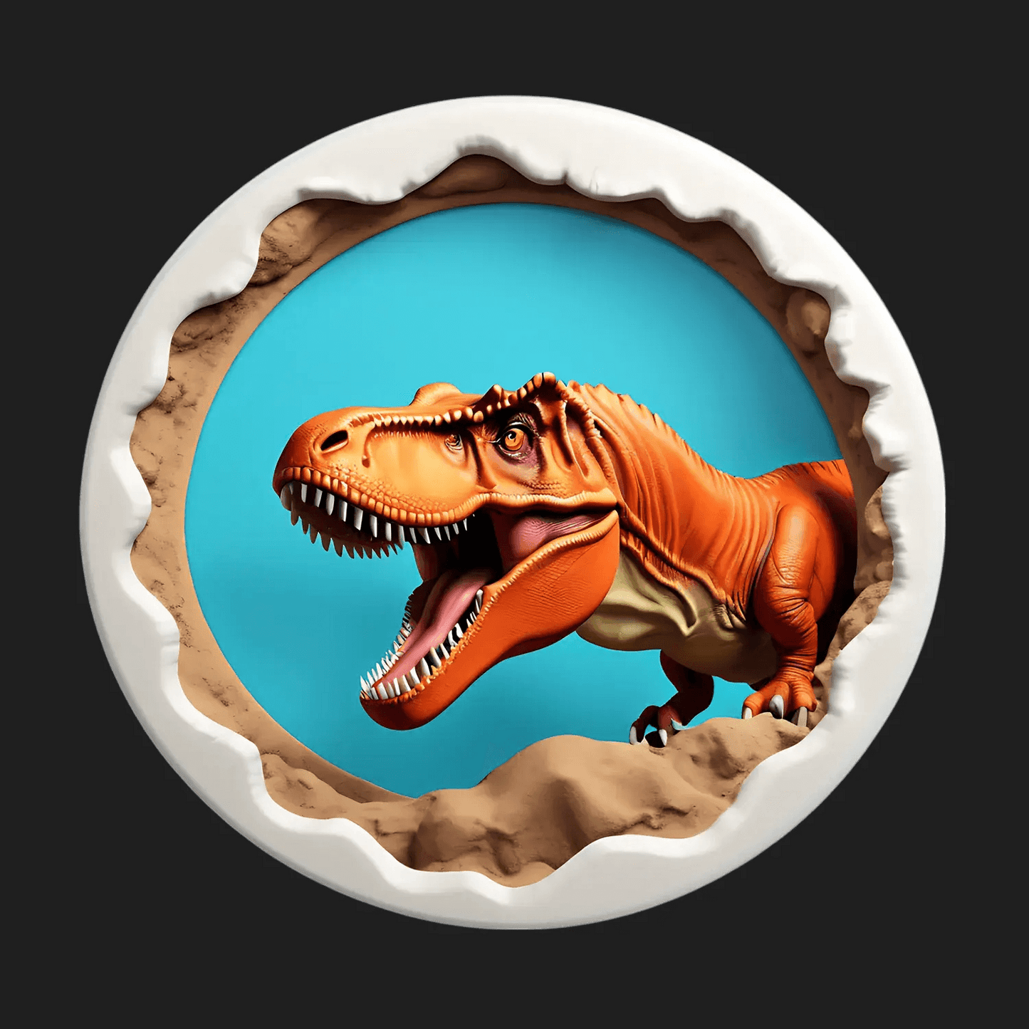 Dinosaur Breakout - Wall Sticker - Heat Press Transfer