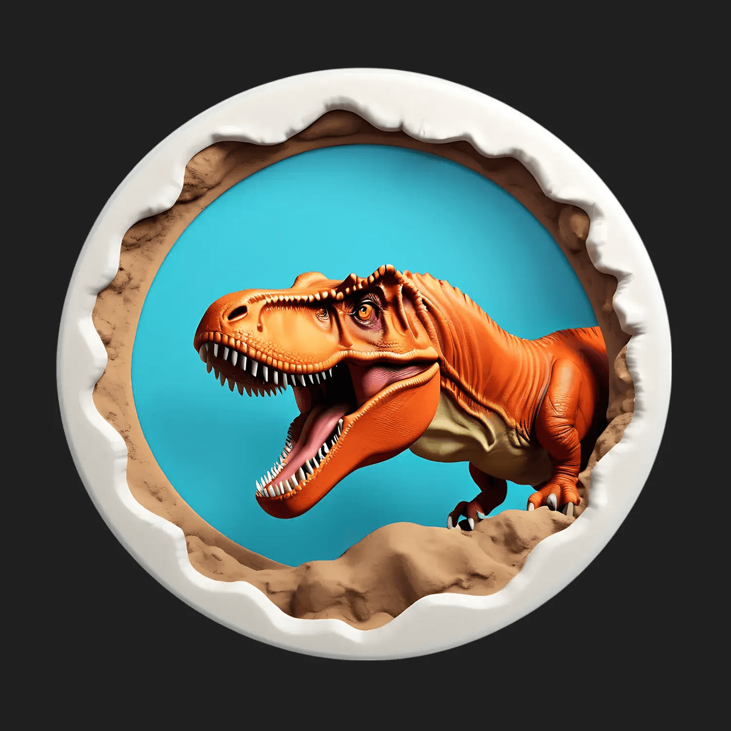 Dinosaur Breakout - Wall Sticker - Heat Press Transfer